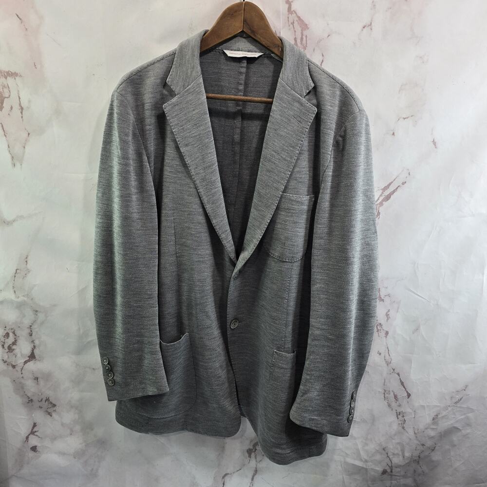 Loro Piana Blazer Mens 44 R Large Gray Unstructured Wool Extra Fine Samuelsohn